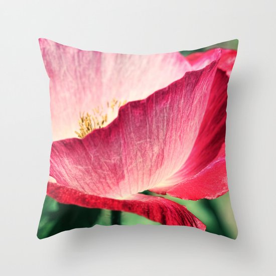 Red Poppy in Sunlight Throw Pillow by Micklyn Society6