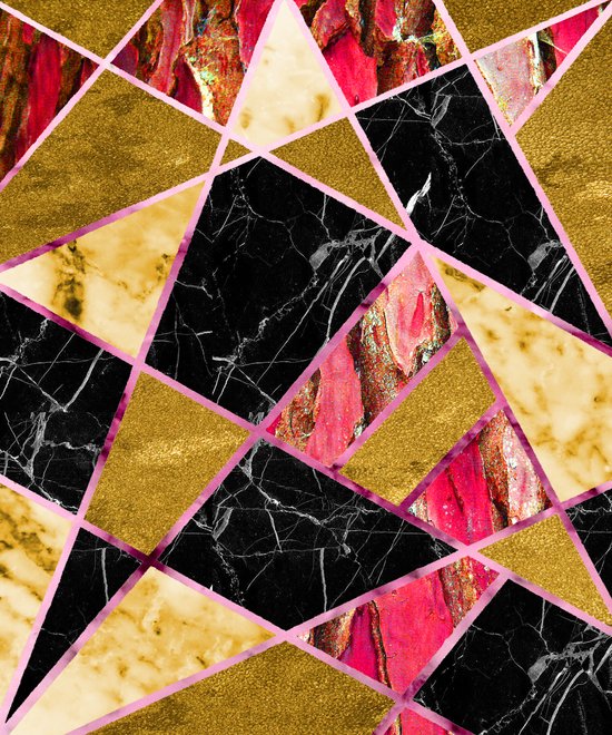 Abstract #456 Marble & Gold Art Print