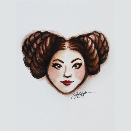 Leia Star Wars Heart Art Art Print