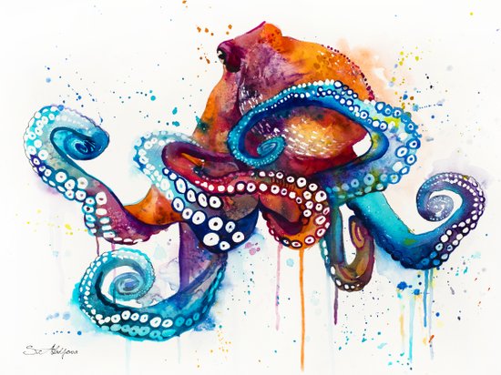 Octopus Art Print by Slaveika Aladjova | Society6