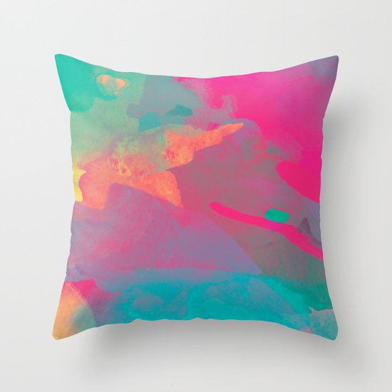 The colors mix Throw Pillow by Msimioni Society6