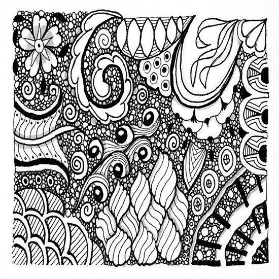 Zentangle Pebbles Art Print by Vermont Greetings | Society6