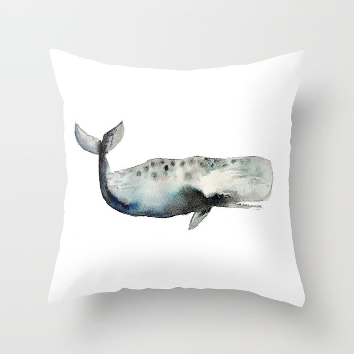 whale throw pillow