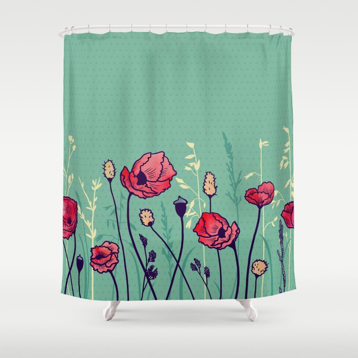 Summer Field Shower Curtain by Littleclyde Society6