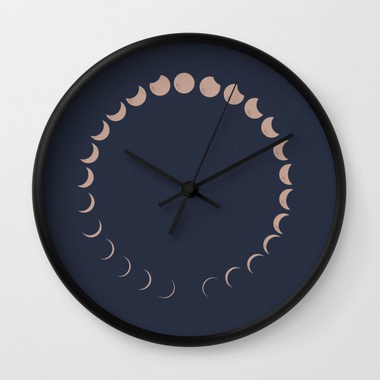 moon phases Wall Clock by Emma S Society6