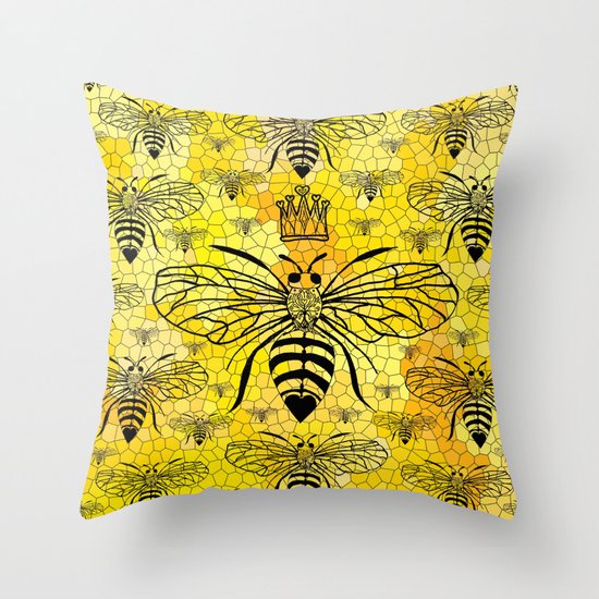Queen Bee... Throw Pillow by Lisa Argyropoulos Society6