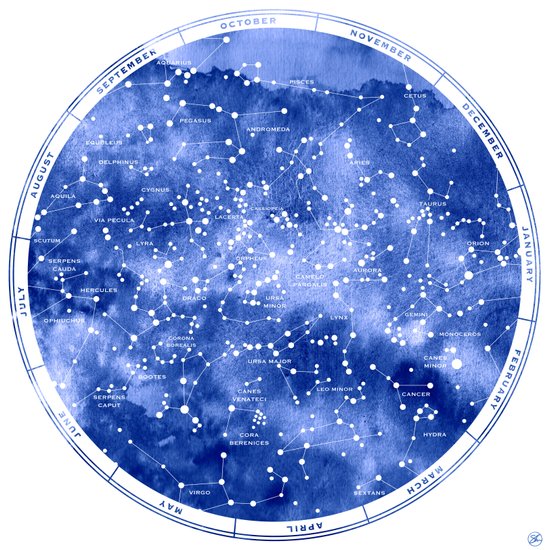 star-map-poster