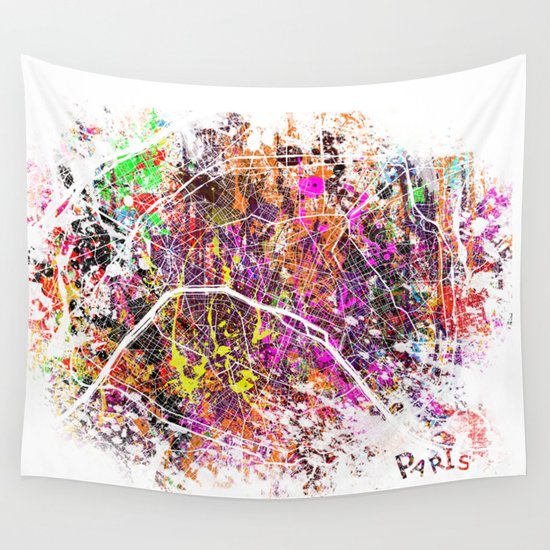 Paris Wall Tapestry by Nicksman Society6